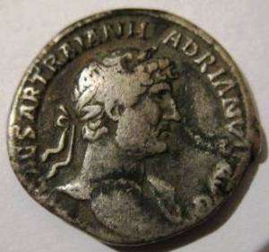 ROMAN IMPERIAL HADRIAN SILVER DENIER ARCHAEOLOGY  