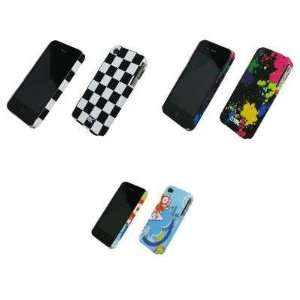 EMPIRE Apple iPhone 4 / 4S 3 Pack of Stealth Covers (Checker Square 