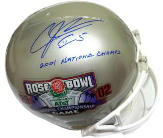 ANDRE JOHNSON Signed 2002 Rose Bowl Helmet Miami Hurricanes TriStar 
