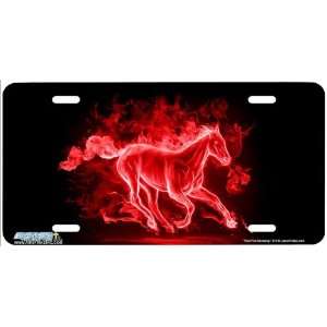 512 Fire Mustang Red Horse License Plates Car Auto Novelty Front Tag 