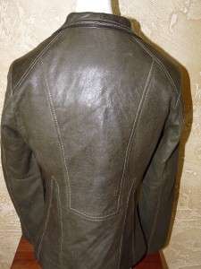   TAGS WOMENS MARC NEW YORK ANDREW MARC LEATHER JACKET EUCALYPTUS XSMALL