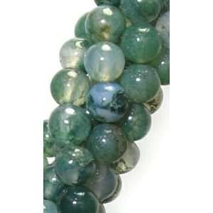 4mm Moss Agate Round Beads 