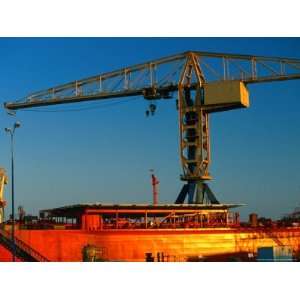 Crane at Commercial Harbour, Brest, Brittany, France Photographic 
