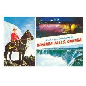  Niagara Falls, Mountie Premium Giclee Poster Print, 12x16 