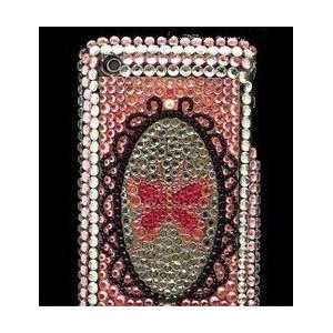  Apple iPhone 3G/3GS Pink Sweet Butterfly Cute Crystal Full 