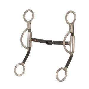  Kelly Silver Star Hinged Mouth Snaffle   Black Steel   5 