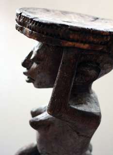 rare old CONGO Luba Caryatide stool*  