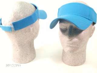 Sun Visor Cap Golf Hat NEW Plain Adjustable Curved Visor Black White 