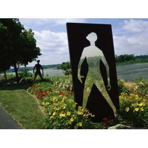 Modern Sculpture in a Garden on the Banks of the Susquehanna River 