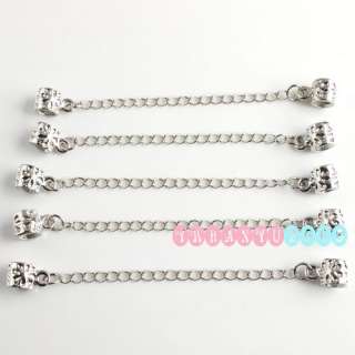 6x SP Safety Chain For Charms Beads Bracelets P48  