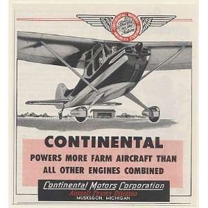  1954 Continental Motors Powers More Farm Aircraft than 