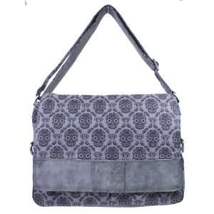  Bella Crystal Messenger Bag Canvas with Leather, Tribal 