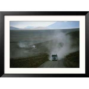  Trucks Traveling Through the Atacama Desert Stir up Clouds 