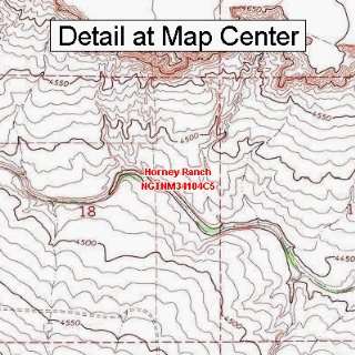  USGS Topographic Quadrangle Map   Horney Ranch, New Mexico 