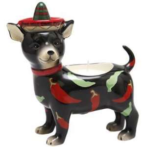    Red Hot Chili Pepper Chihuahua Votive Holder