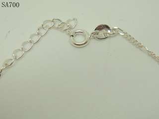  silver charm Heart Bracelet Bangle Ankle foot chain clasp 9cm sa700