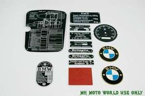 CJ750   BMW R71 tags full set BMW/R71/URAL/CJ  