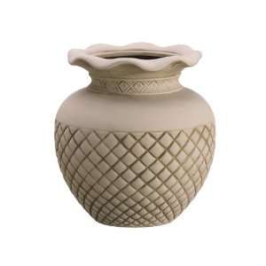  8Hx7.25W Ceramic Container Anitque Ivory (Pack of 4)