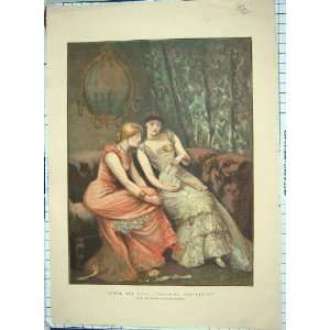   1882 COLOUR PRINT LADIES BALL GOWNS DRESSES PROGRAMMES