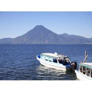 Volcano, Boats, Lake Atitlan, Guatemala, Central America Photographic 