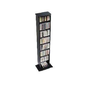    CD Storage Tower   Holds CD / DVD / VHS   Black