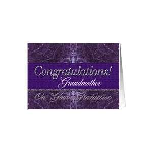  Grandmother Graduation Congratulations Purple Stone Card 