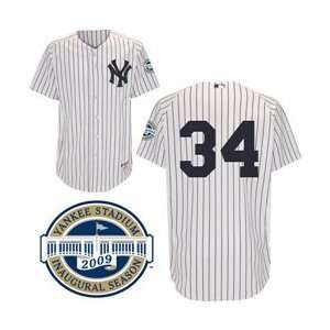  New York Yankees Authentic AJ Burnett Home Jersey w/2009 
