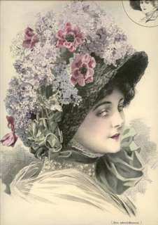 MODISTE UNIVERSELLE May,1909  HATS REAL SIZE WORK  