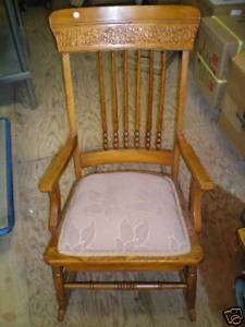 Antique Rocking Chair Detailed Carving Low Price  
