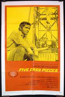 FIVE EASY PIECES Original 1970 1 Sheet NICHOLSON FINE  
