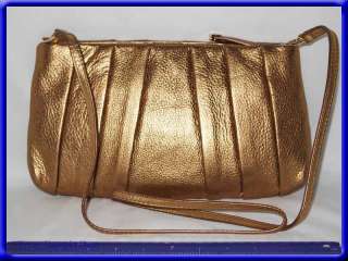 ANTONIO MELANI PURSE   Clutch Evening Bag/Gold $119 New   Shoulder Bag 