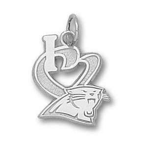  Carolina Panthers Sterling Silver I Heart Logo 1/2 