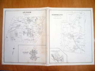 1892 Map Brookline Antrim Manchester NH & More DH Hurd  