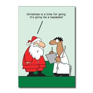  Giving a Headache Funny Merry Christmas Greeting Card 