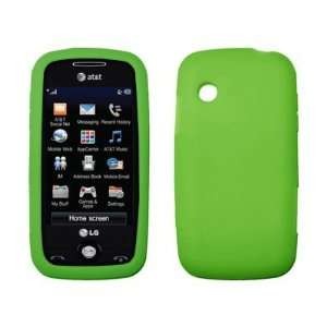  LG Prime GS390   Premium Neon Green Soft Silicone Gel Skin 