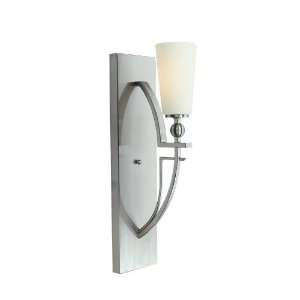   Satin Nickel Aurora 1 Light Up Lighting Wall Sconce from the Aurora Co