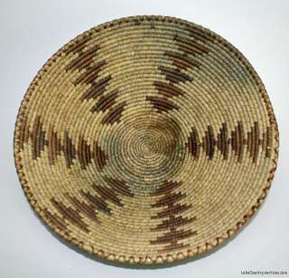 Vintage APACHE Large Woven Coiled BASKET Native American Indian Art 