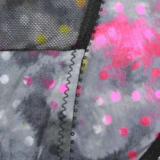 NWT B457 Undiz Front Lace Colourful Tie String Bikini Black XS  
