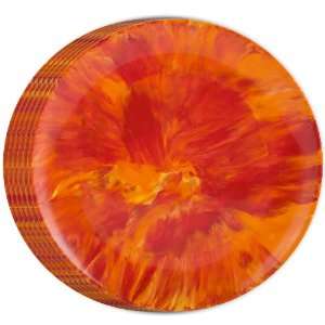   Red and Orange Tie Dye Design, Set of 6 
