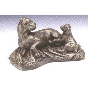  Bronze Boxer & Pup Sculpture