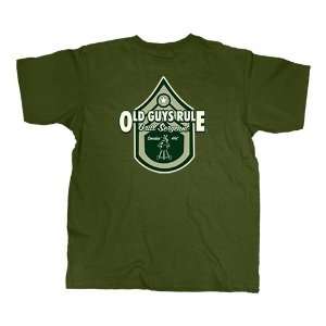   Designs OG739 L Old Guys Rule Grill Sergeant City Green Tee   Large