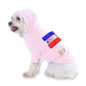 VOTE FOR AUTO DEALER Hooded (Hoody) T Shirt with pocket for your Dog 