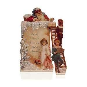  Standing Victorian Santa In Chimney Christmas Card