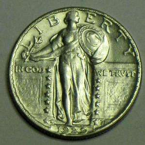 USA Coin LIBERTY STANDING QUARTER 1929 D UNC  