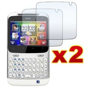  HTC ChaCha / Status   TWO (2) Premium Clear LCD Screen 