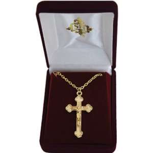   Necklace with 18 Chain and 1.5 Glossy Pendant of Jesus on the Cross