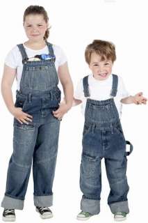 Bleu Bolt   Childrens Bib Overalls   Carpenter Boys Girls Kids Denim 