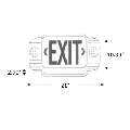 4units/COMBO EXIT SIGN W/BUB EYED EMERGENCY LIGHT/E4AR4 847263026688 