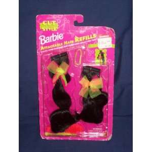  Barbie Cut and Style Attachable Black Hair Refills 