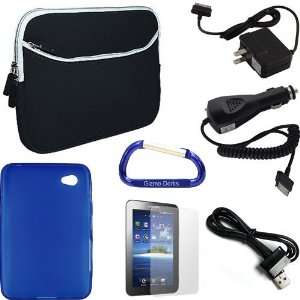   (Black / Blue) with Carabiner Key Chain for the Samsung Galaxy Tab